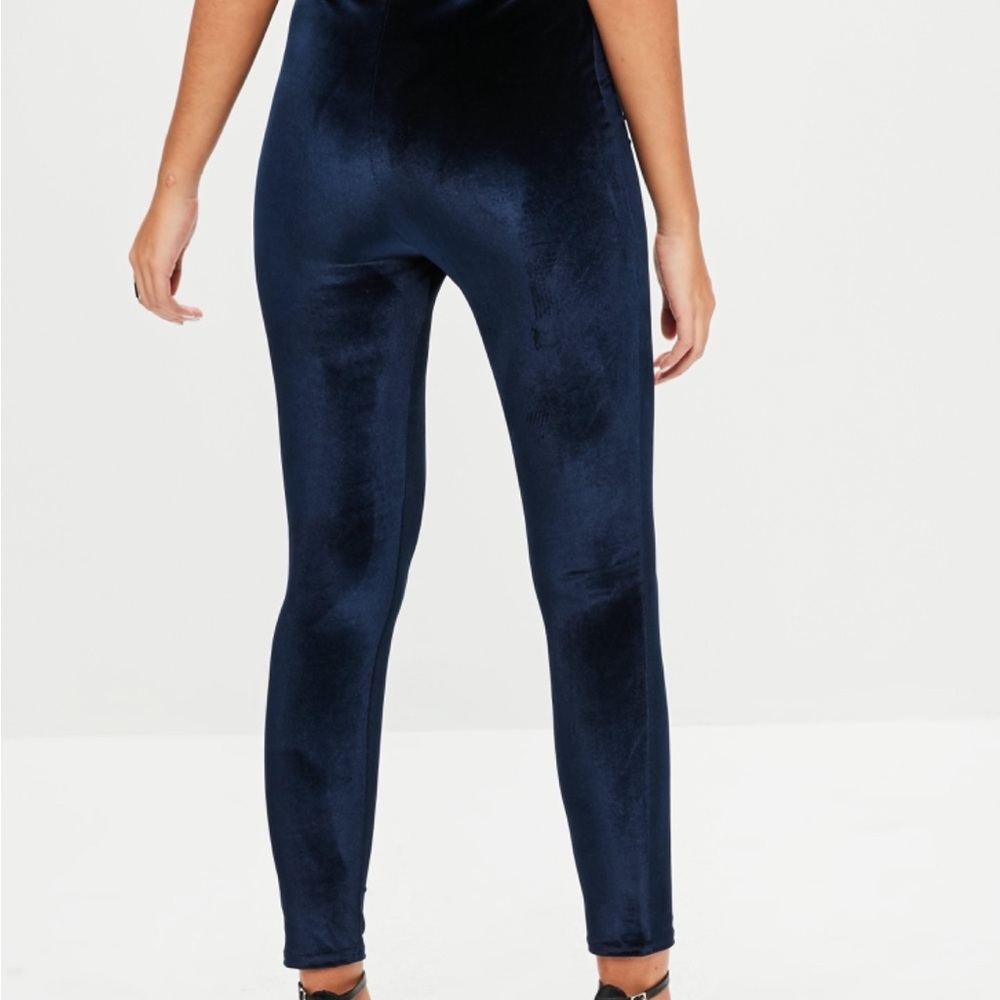 Fabletics navy velvet leggings